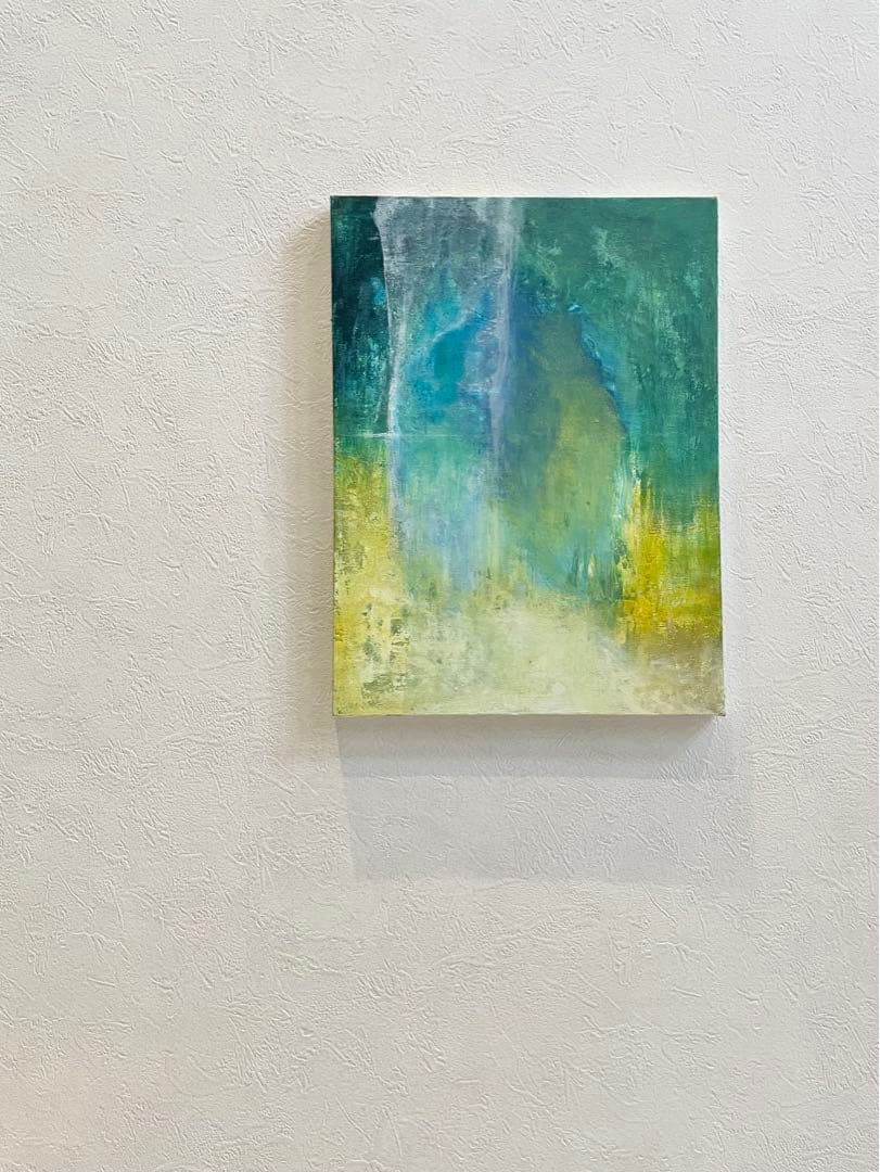 217 抽象画 アクリル画 原画 キャンバスボード F6 未知への出入り口