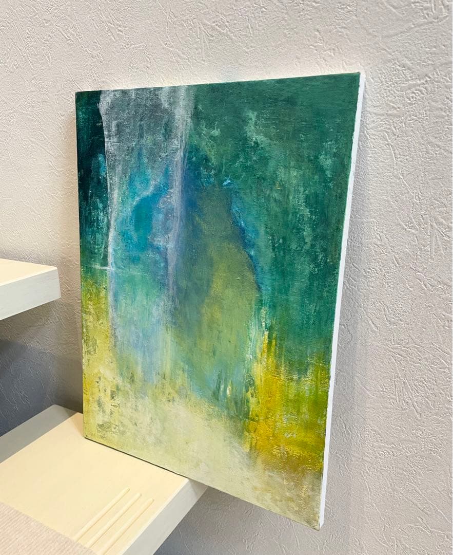 217 抽象画 アクリル画 原画 キャンバスボード F6 未知への出入り口