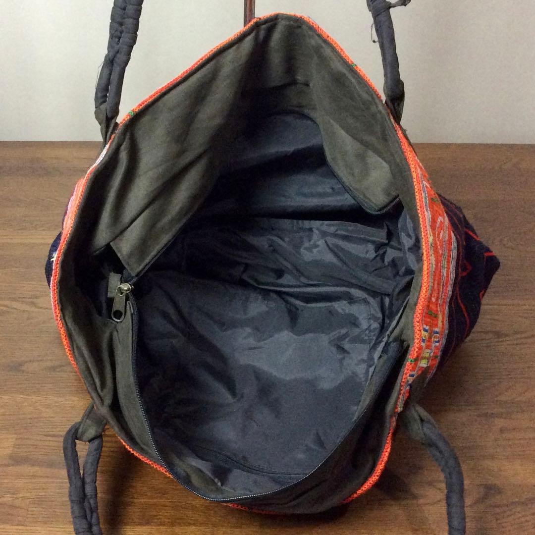 ★新品★モン族★古布刺繍リメイクマザーズトートバッグ★