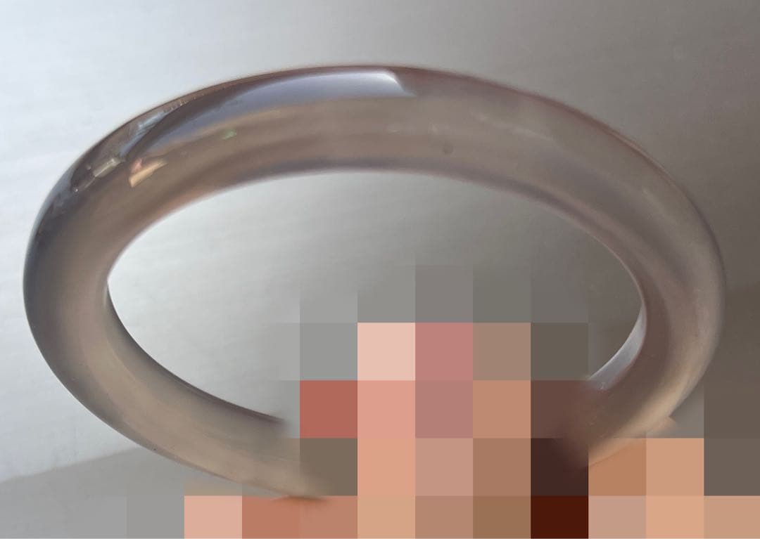 天然瑪瑙　メノウ　瑪瑙バングル　灰色瑪瑙　高品質　氷種玉髄　天然石　透明感