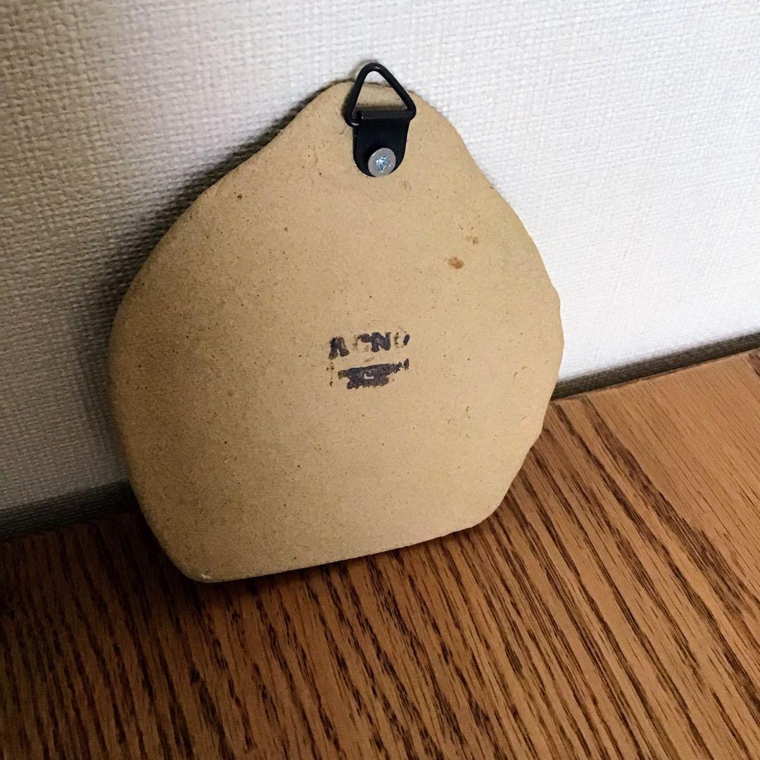 森安幸代　acne pottery studio 壁掛け一輪挿し　壁掛け花器　猫