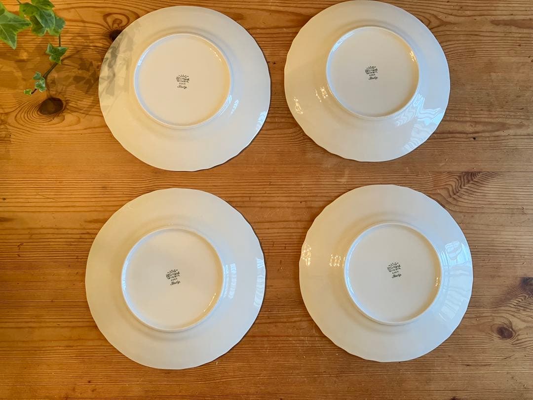 ジノリ　ベッキオホワイト　22プレート×4
