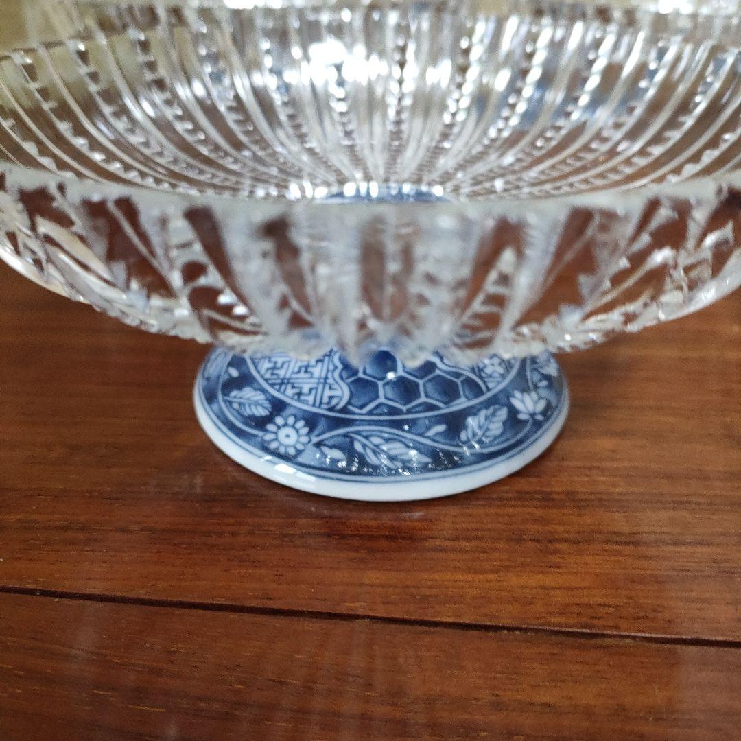 美濃焼 三洋陶器 龍峰窯 祥瑞 ガラスデザート皿 コンポート皿 高台 5個セット