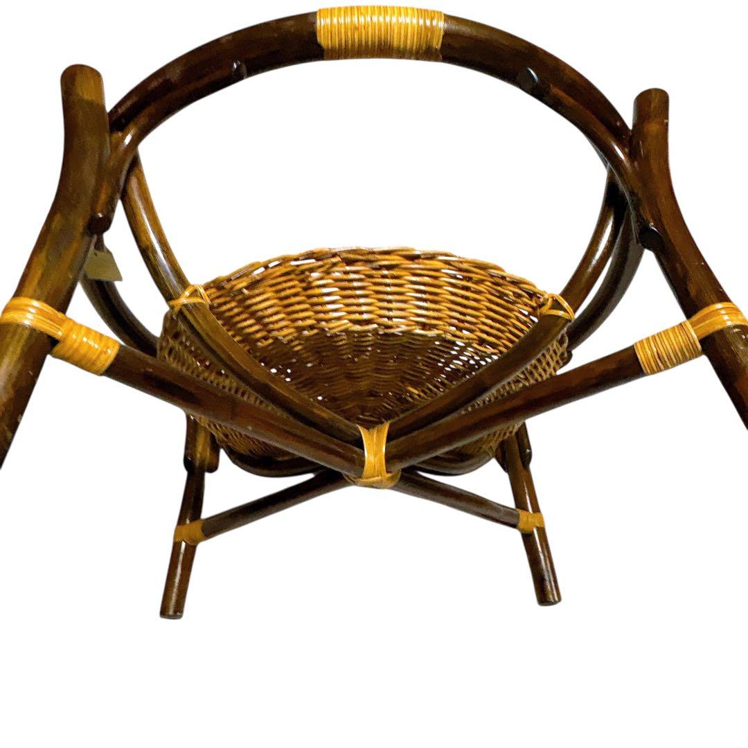 ラタン　ガラス　センターテーブル　リビング　70cm アジアンテイスト　丸