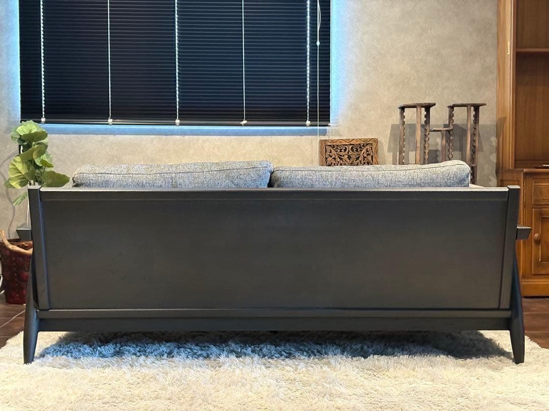 FUJIEI 富士栄　モダン　2Pソファ　アームソファ　リビング　ブラック　HZ