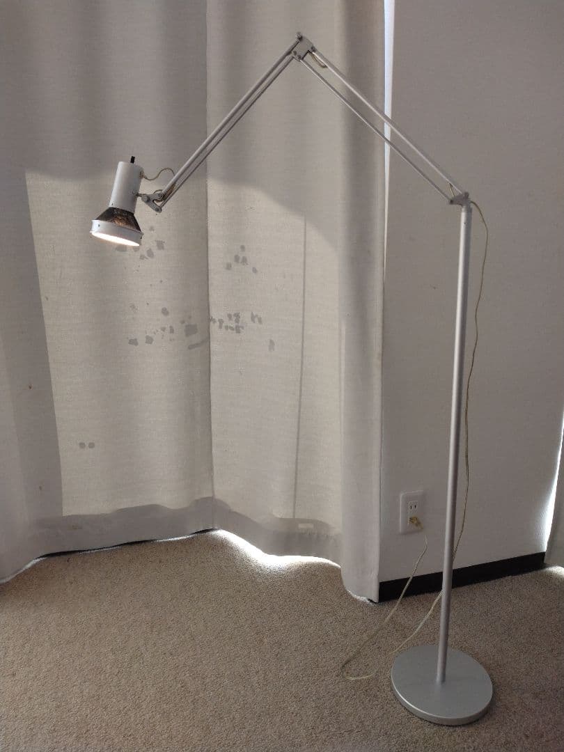 【良品】MUJI無印 アルミフロアランプ 間接照明/ヴィンテージスタンドライト