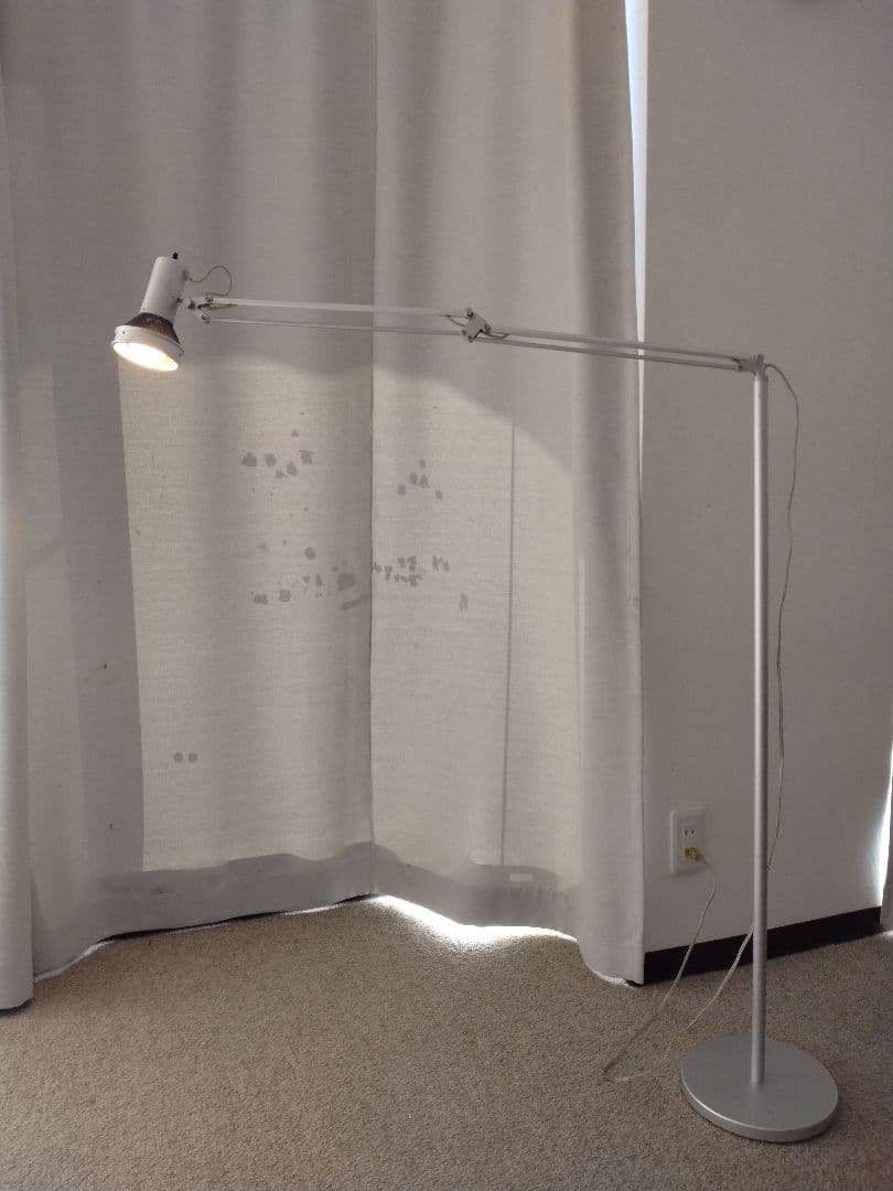 【良品】MUJI無印 アルミフロアランプ 間接照明/ヴィンテージスタンドライト