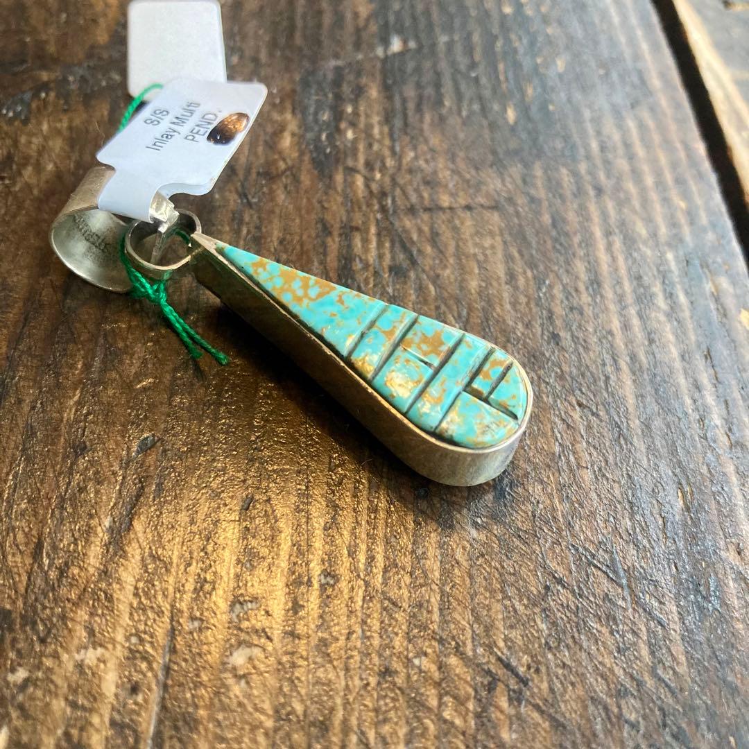 新品 インディアンジュエリー インレイペンダントトップ メルルハウス作