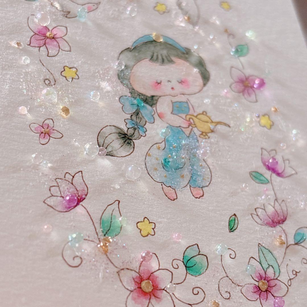 グラスアート　イラスト　水彩画　原画