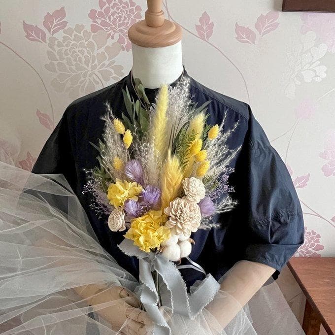 煌めく木洩れ日のレモンイエロースワッグ L　再販