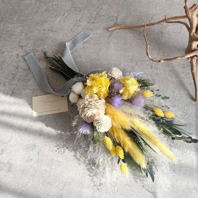 煌めく木洩れ日のレモンイエロースワッグ L　再販