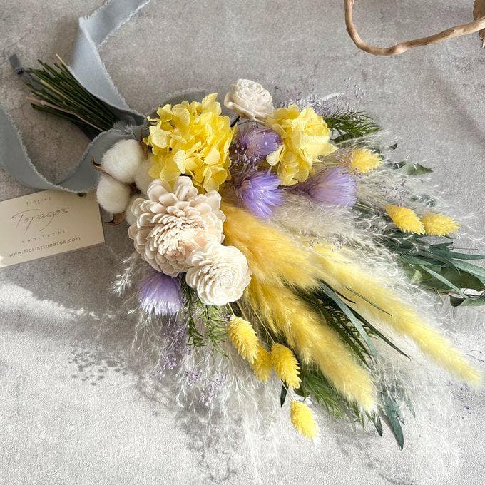 煌めく木洩れ日のレモンイエロースワッグ L　再販