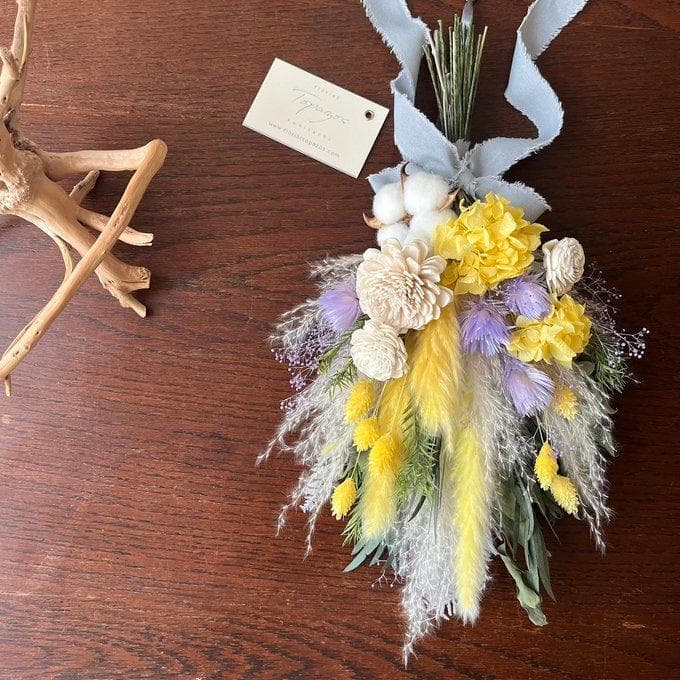 煌めく木洩れ日のレモンイエロースワッグ L　再販