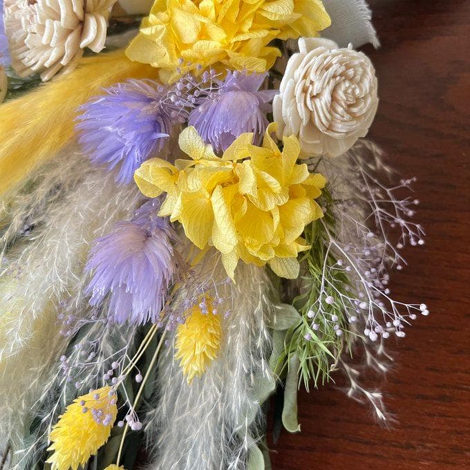 煌めく木洩れ日のレモンイエロースワッグ L　再販