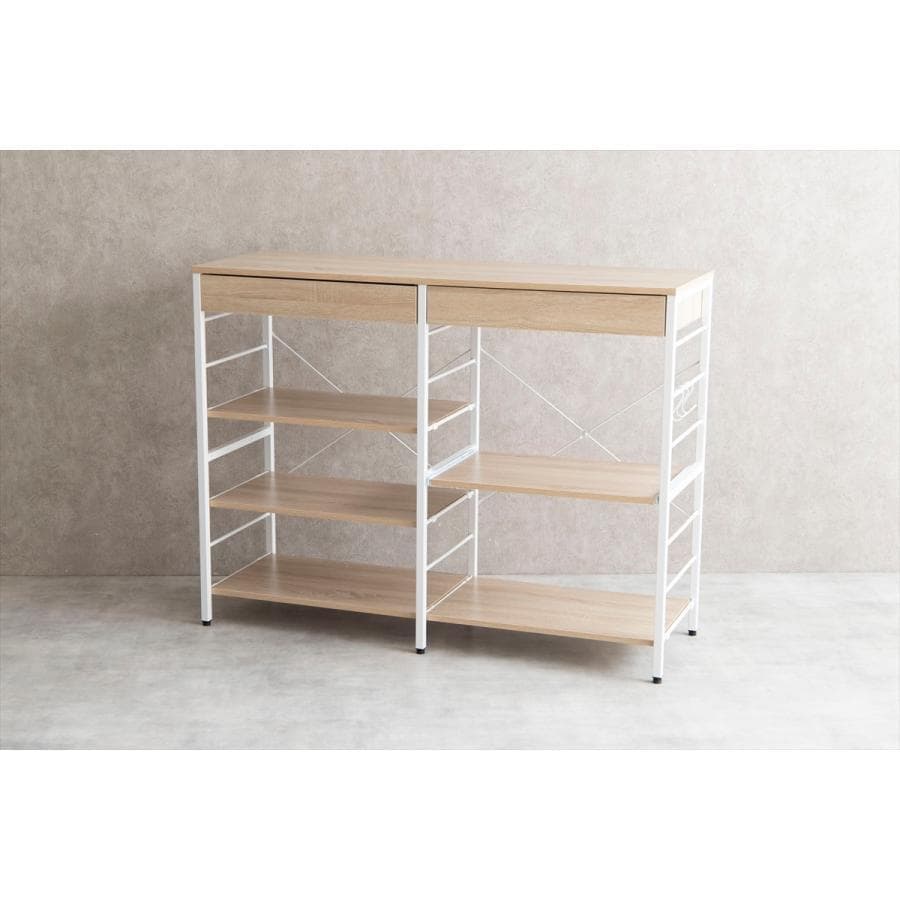 レンジ台 キッチン収納 キャスター 幅120cm 食器棚 キッチンラック