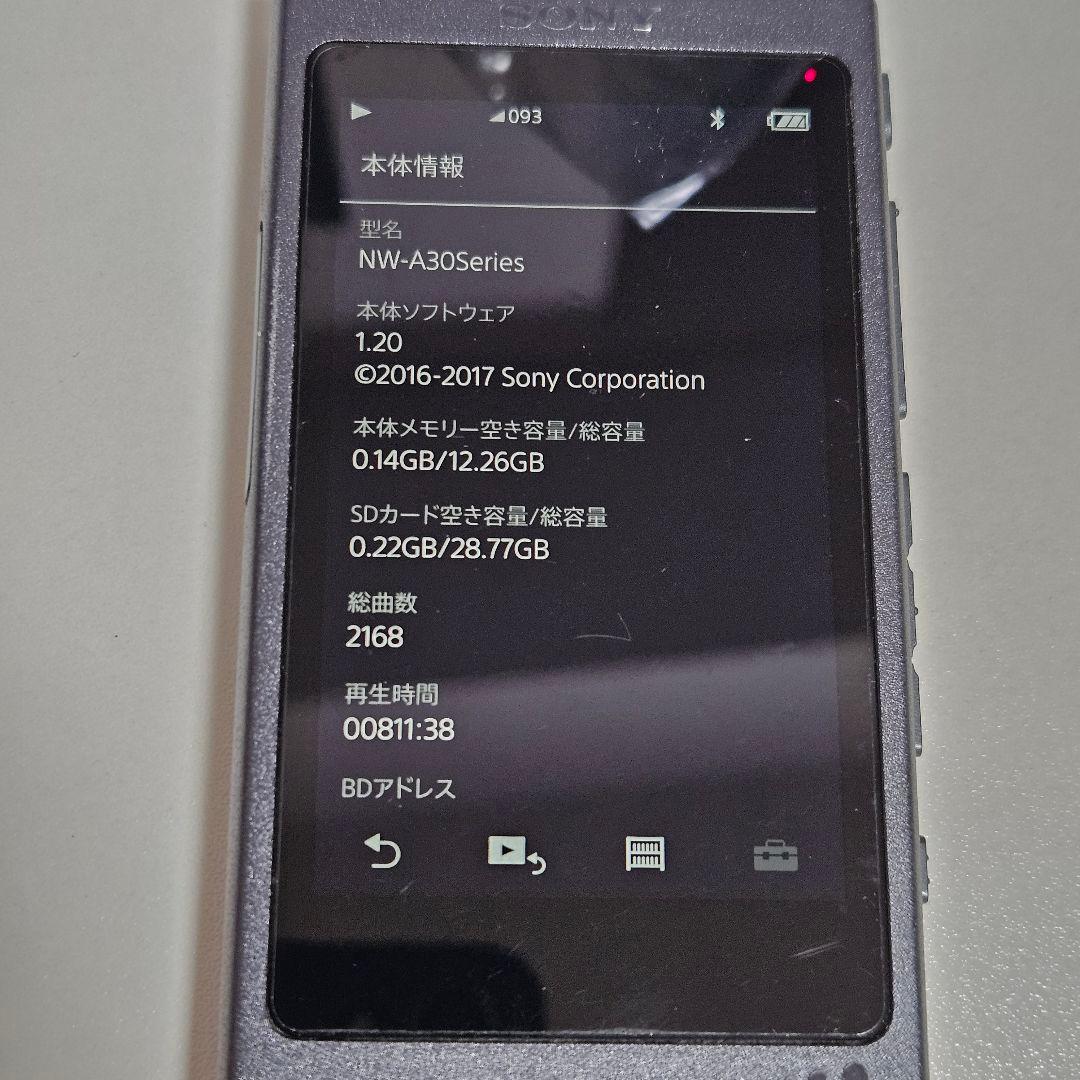 SONY NW-A35 デジタル音楽プレーヤー