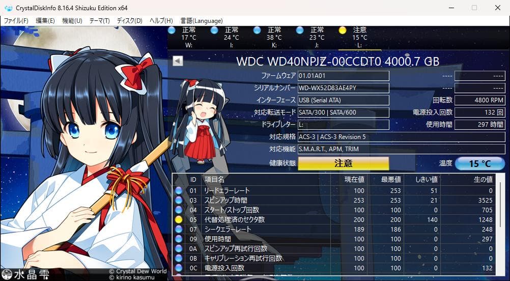 【ジャンク】Transcend TS2TSJ25M3S 4TB