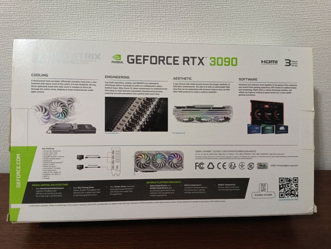 グラフィックボード・グラボ・ビデオカード ASUS ROG STRIX RTX 3090 WhiteEdition