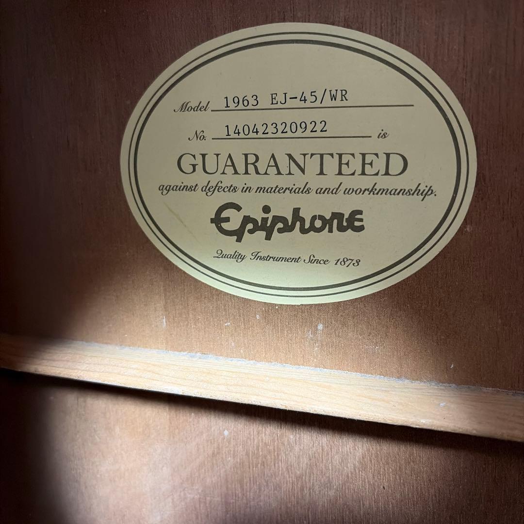 ［3/2出品終了］Epiphone 1963 EJ-45/WR アコギ