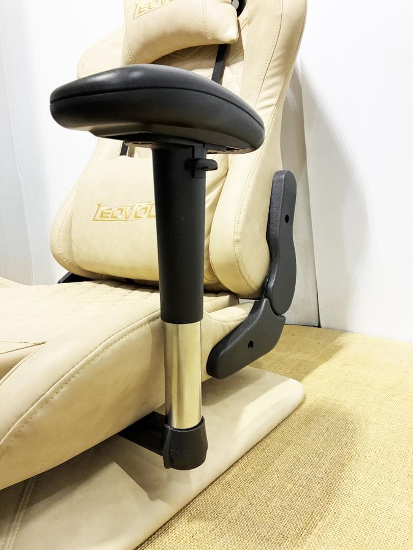 ★LEOVOL ゲーミングチェア【LEOVOL 座椅子 ベージュ】FOK3