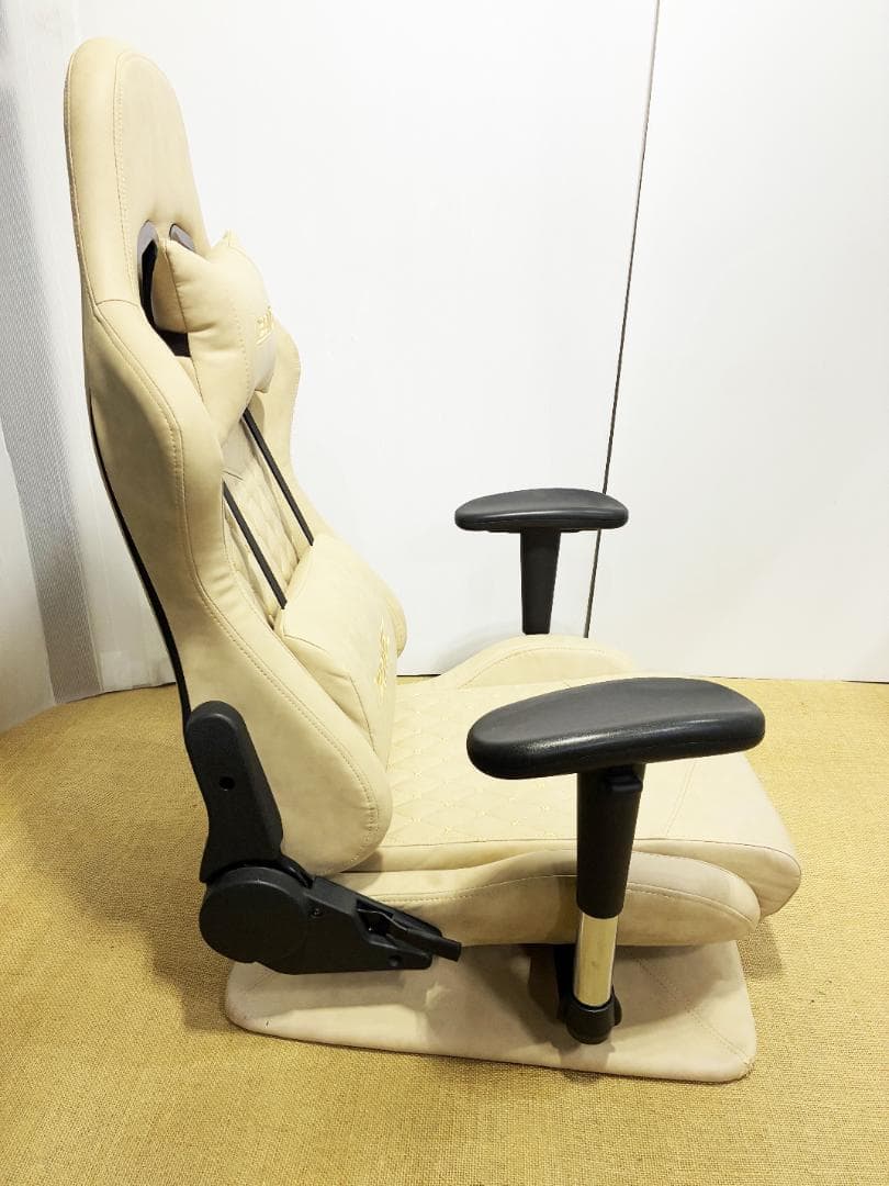 ★LEOVOL ゲーミングチェア【LEOVOL 座椅子 ベージュ】FOK3