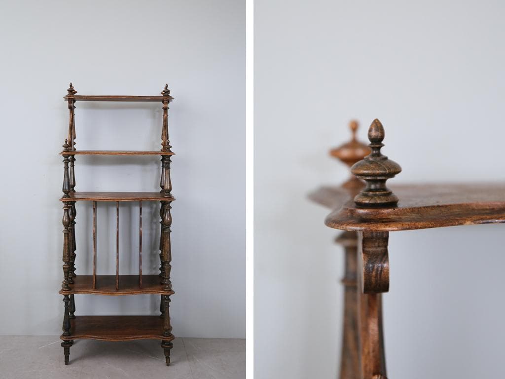 フランスアンティークナポレオン3世様式シェルフ/キャビネット飾り棚(90-58)