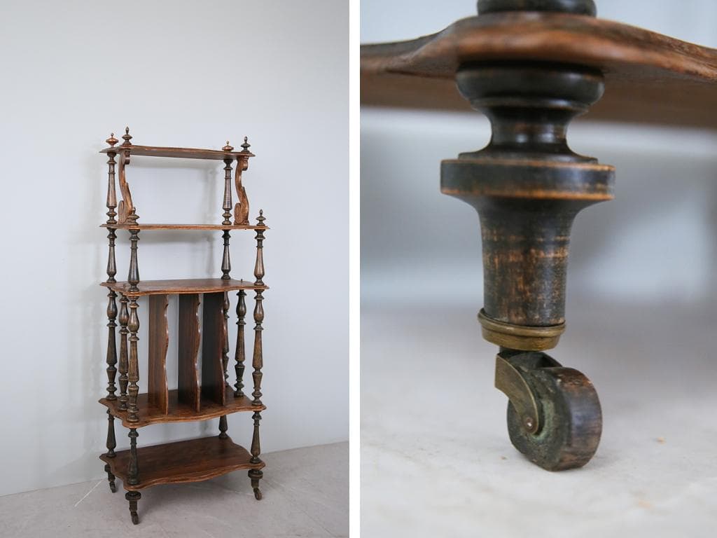 フランスアンティークナポレオン3世様式シェルフ/キャビネット飾り棚(90-58)