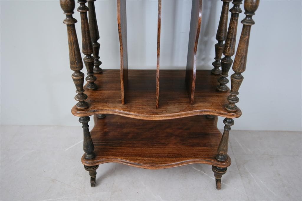 フランスアンティークナポレオン3世様式シェルフ/キャビネット飾り棚(90-58)