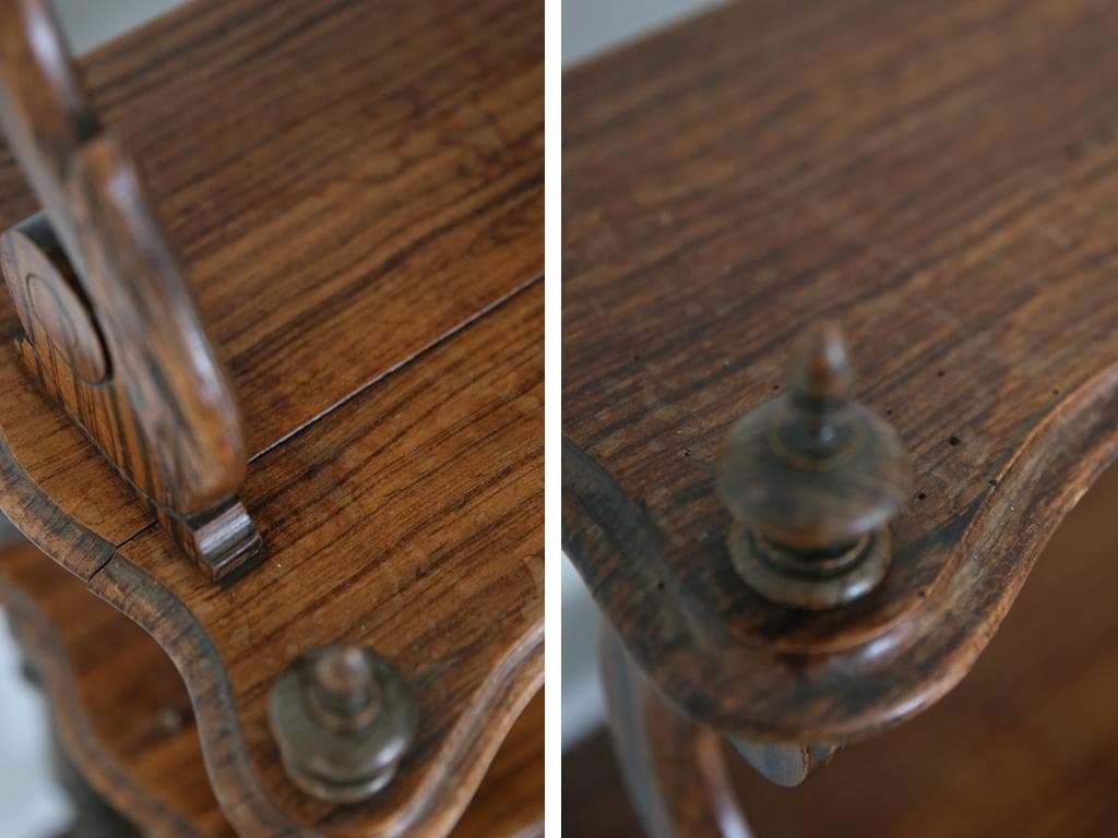 フランスアンティークナポレオン3世様式シェルフ/キャビネット飾り棚(90-58)