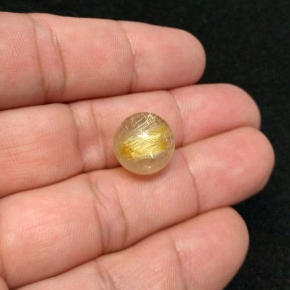 【良質,美品】エンジェルヘアルチルクォーツ《粒》ブレスレット　透明　金運　仕事運