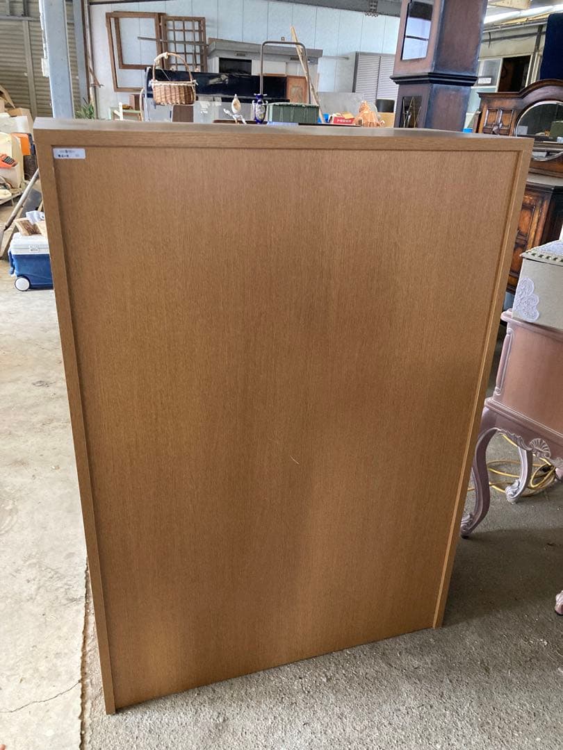 浜本工芸　書棚　360書棚H スライド扉中棚2段引出し2杯