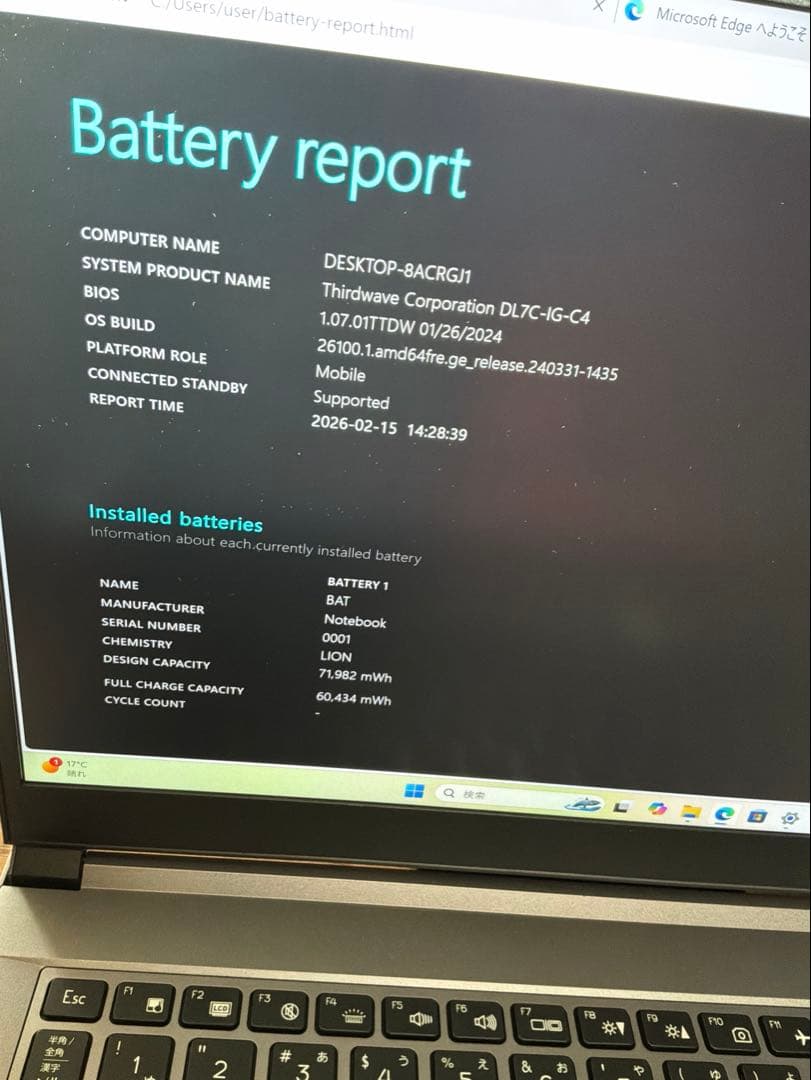 ドスパラ　GALLERIA DL7C-IG-C4 155H 32GB 1TB