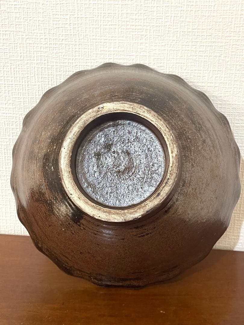 金城次郎実弟 金城敏雄 大鉢 大皿 唐草 壺屋焼 やちむん 25センチ 沖縄