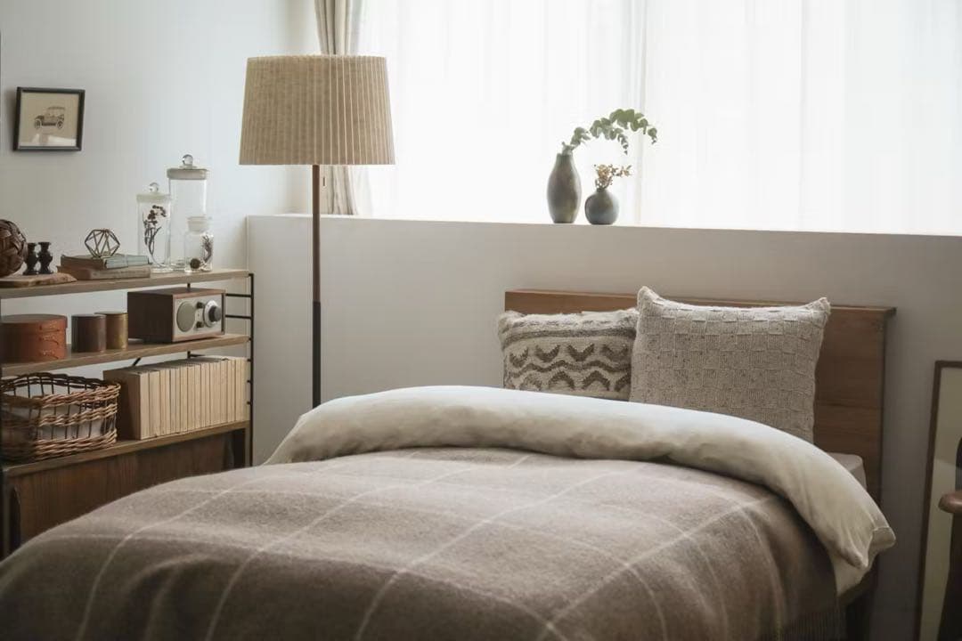 リセノ ダブルベッド folk フォーク ブラウン+収納2点セット