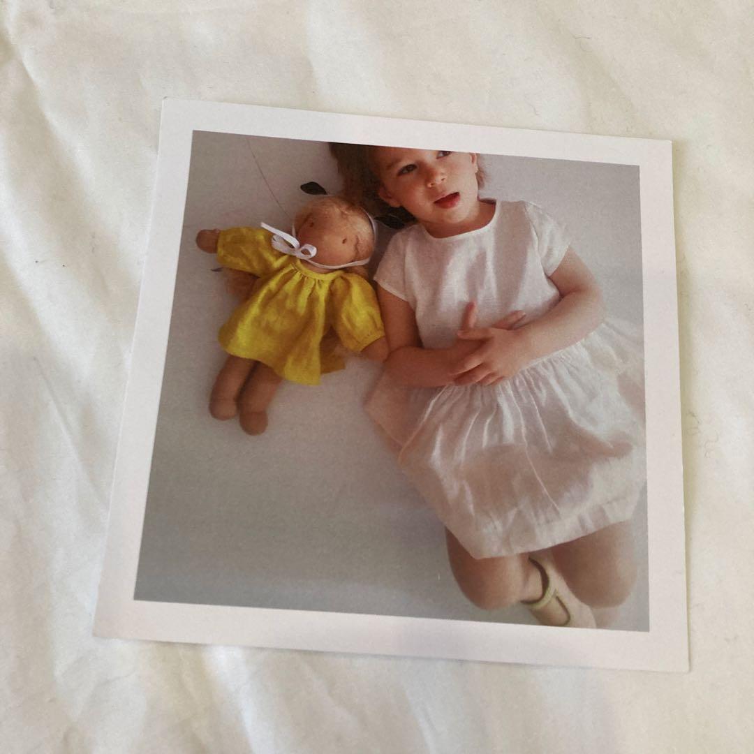 happy to see you 着せ替え人形　ウォルドルフ　リバティスカート付