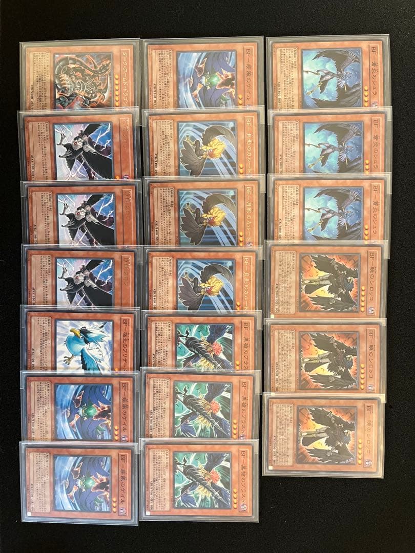 2009年世界大会優勝デッキレシピ　BF（ブラックフェザー）透明2重スリーブ付き