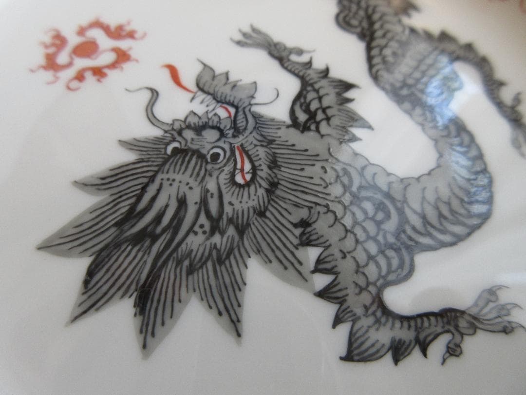 マイセン　ドラゴン　龍　灰皿　大