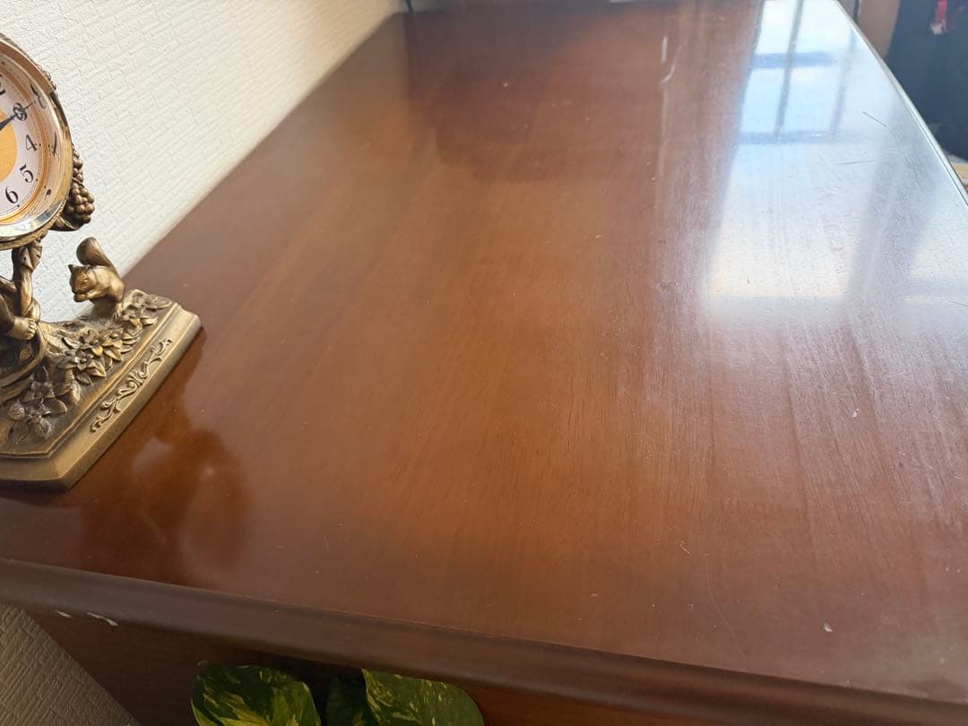 アンティーク　学習机　木製ダークブラウンデスク 引き出し付き　机　デスク