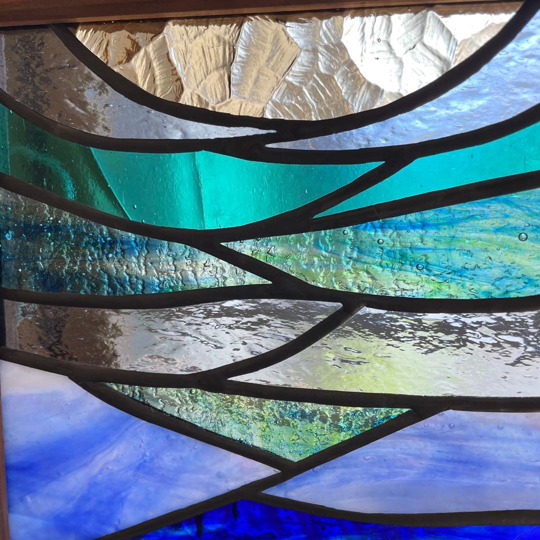 ステンドグラス　パネル　アート　深海
