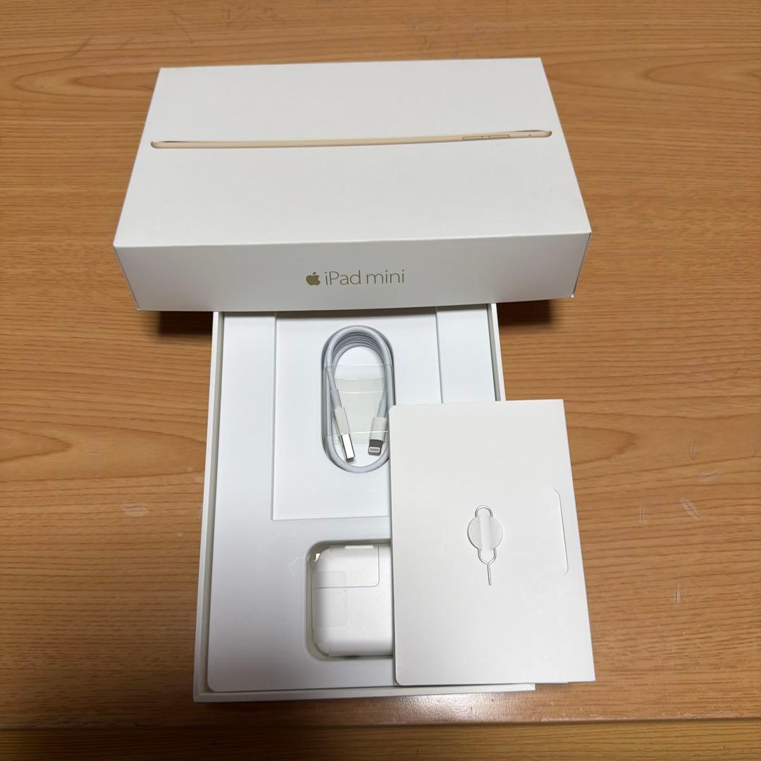 Apple iPad mini4ゴールド 本体　128GBカバー付