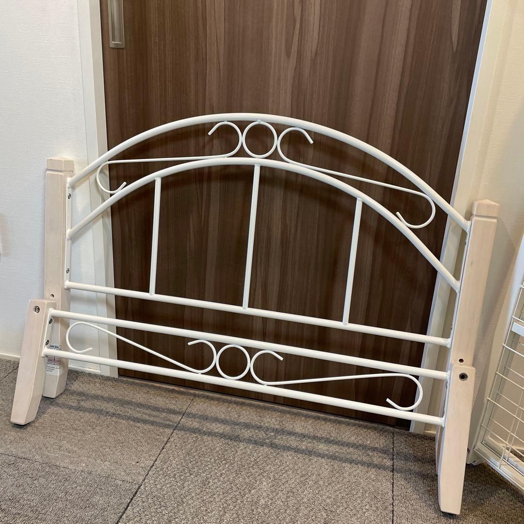 匿名配送料込　アイアン×ウッド シングルベッドフレーム　ニトリ　バハマジュニア