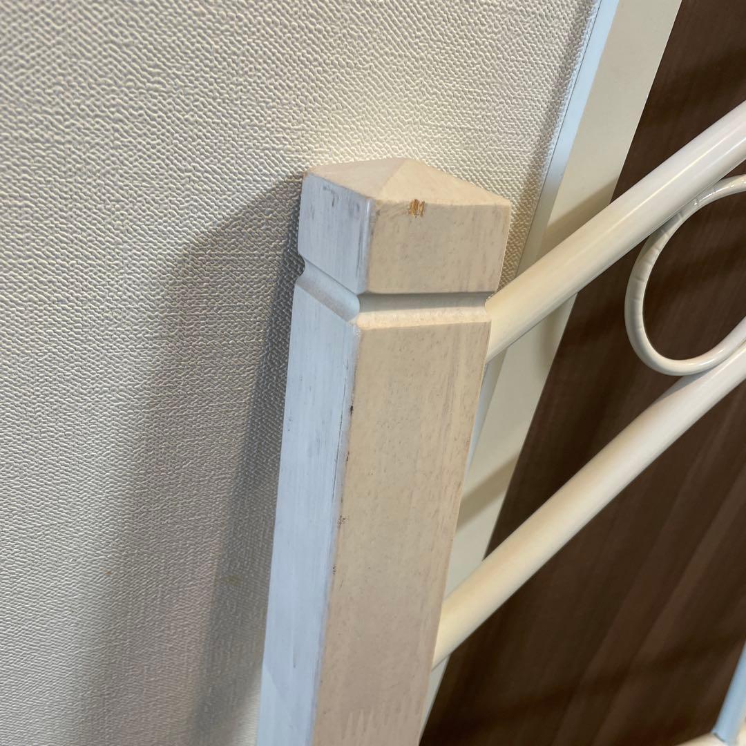 匿名配送料込　アイアン×ウッド シングルベッドフレーム　ニトリ　バハマジュニア