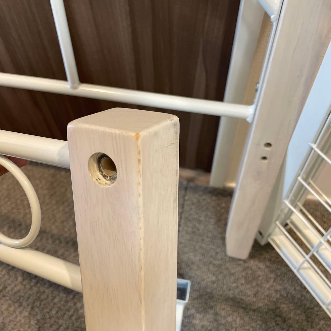 匿名配送料込　アイアン×ウッド シングルベッドフレーム　ニトリ　バハマジュニア