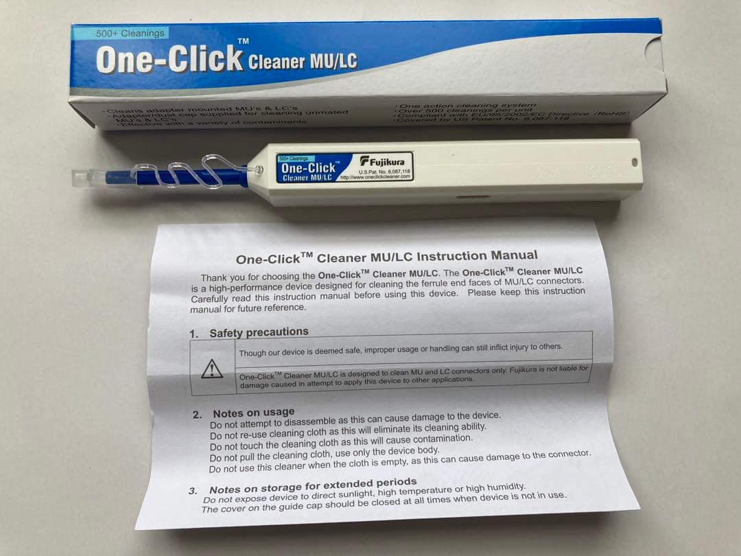 光ファイバー　クリーナー フジクラ　One-Click MU/LC 1箱5本入