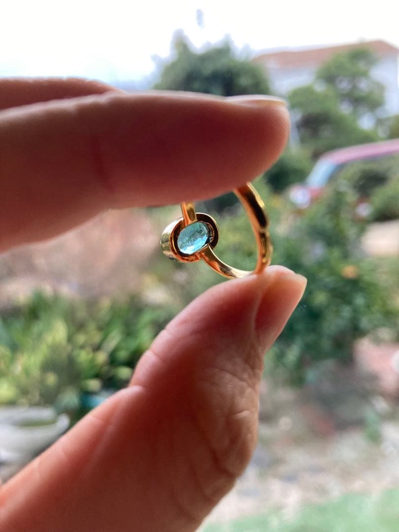 エメラルドリング　フリーサイズ　ザンビア産