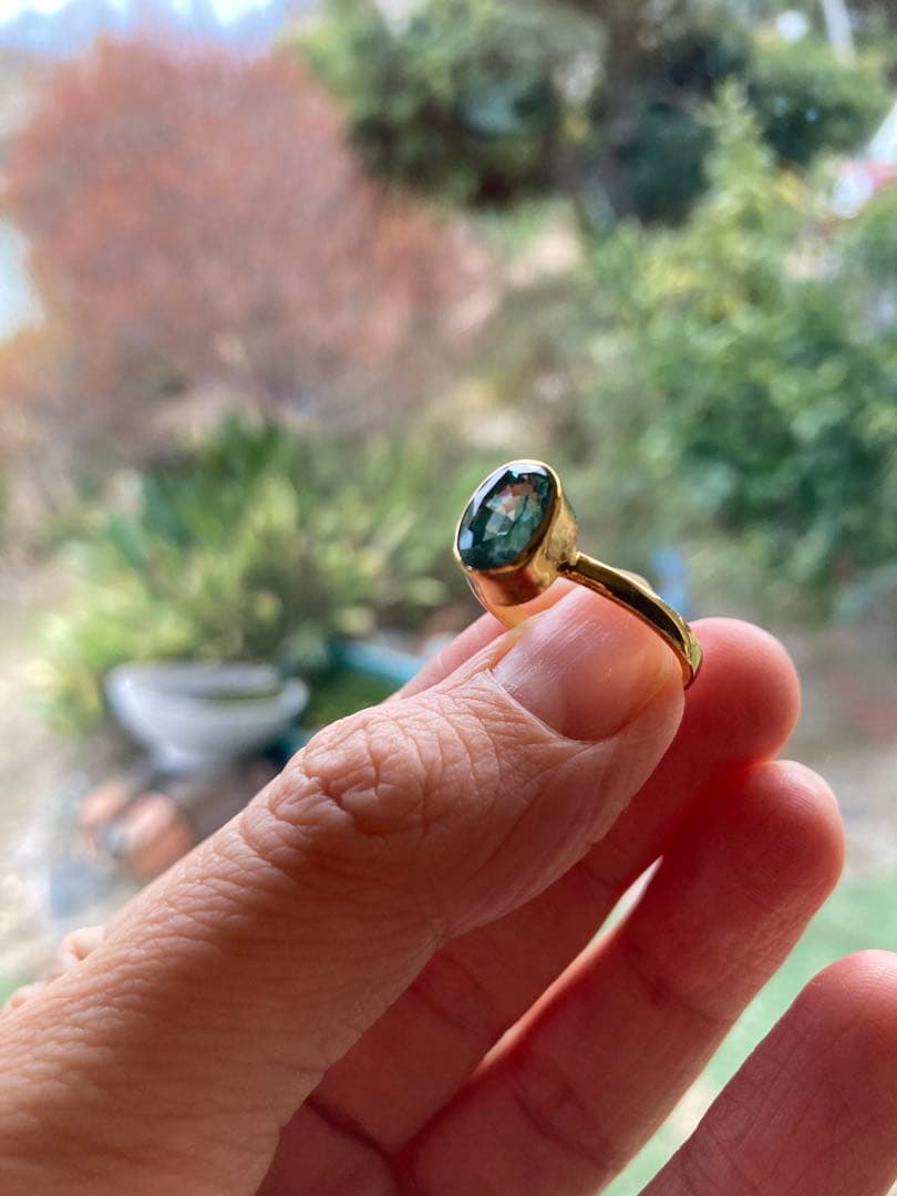 エメラルドリング　フリーサイズ　ザンビア産