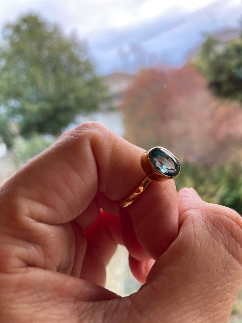 エメラルドリング　フリーサイズ　ザンビア産