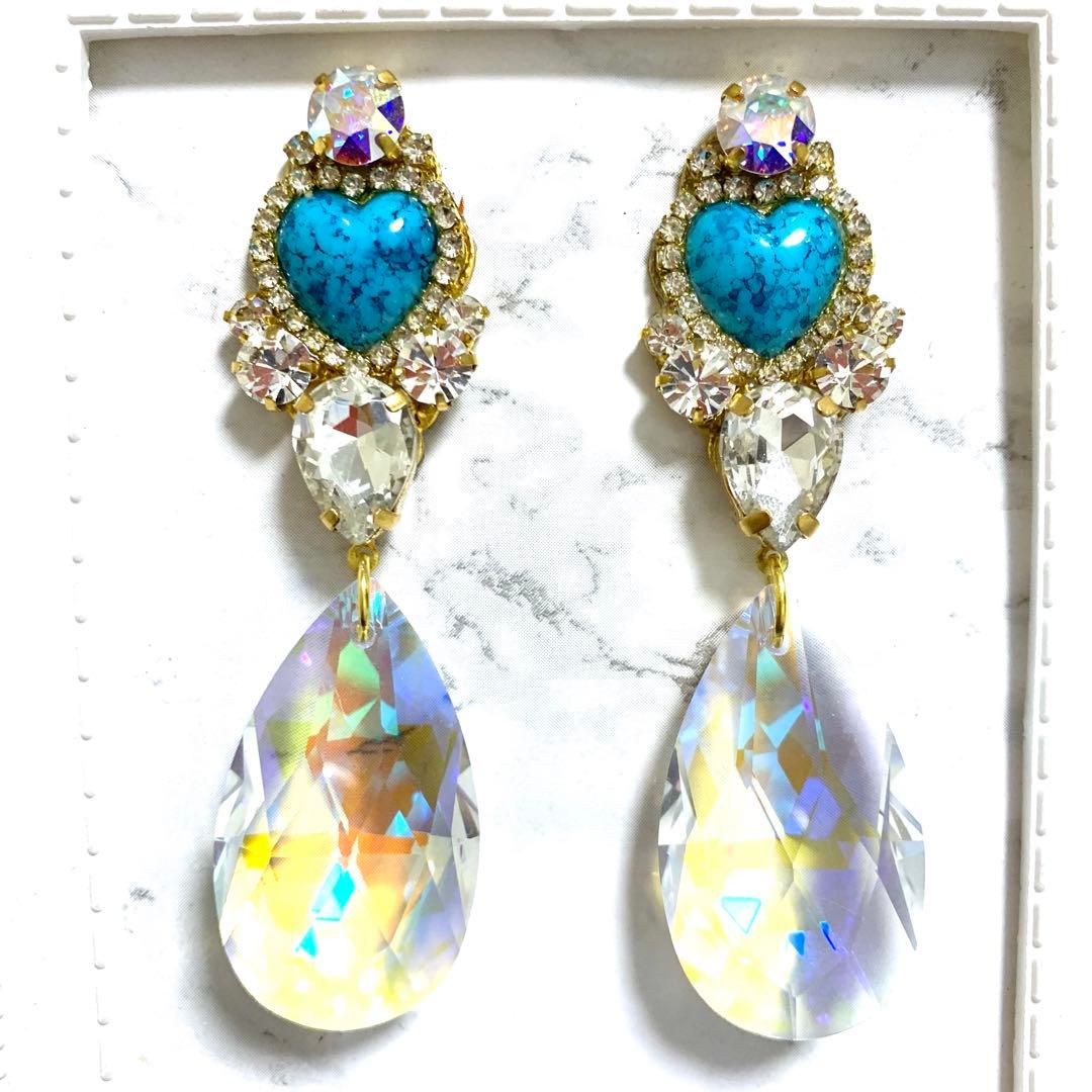 甘酒様♡♡ 限定冬もの6♡スワロフスキー クリア　マラボーファー　ビジューピアス