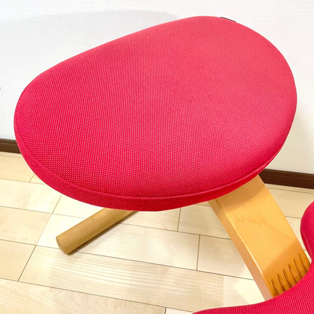 バランスラボ バランスチェア バランスイージー レッド 中古品