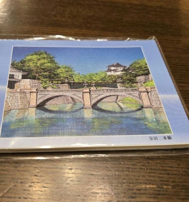 皇居 財布 牛革長財布 新品未使用　ピンクと一筆箋のセット